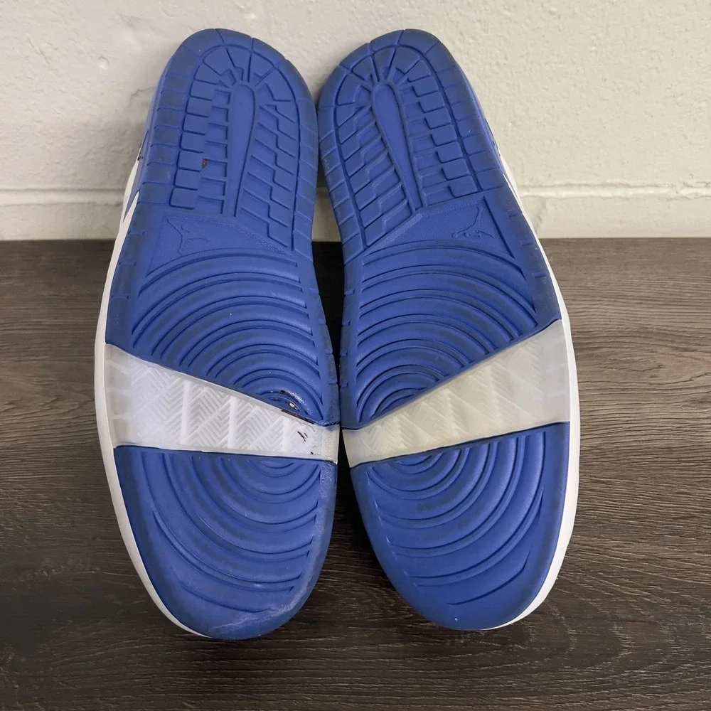 Jordan Flight Court Men's Size 13 Black White Royal Blue Sneakers DV5141-401